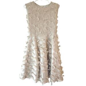 Lesy by Lisetta Cosi Sleeveless Floral Mini A-Line Dress Beige Girl’s Size 6